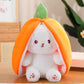 🍓 Hot Sale 50% UIT🍓Paasdag Aardbeienkonijn getransformeerd in Klein Konijn🎀 Fruitpop Pluche Speelgoed🐰