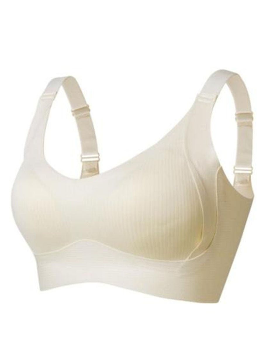 【1+1 gratis】💖Fijn naadloos gestreepte bh – met W-vormige ondersteuning, comfort en stijl in één.