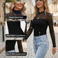 💃Laatste daguitverkoop -50% KORTING🎉Glinsterende mesh-top met ruches en lange mouwen voor dames