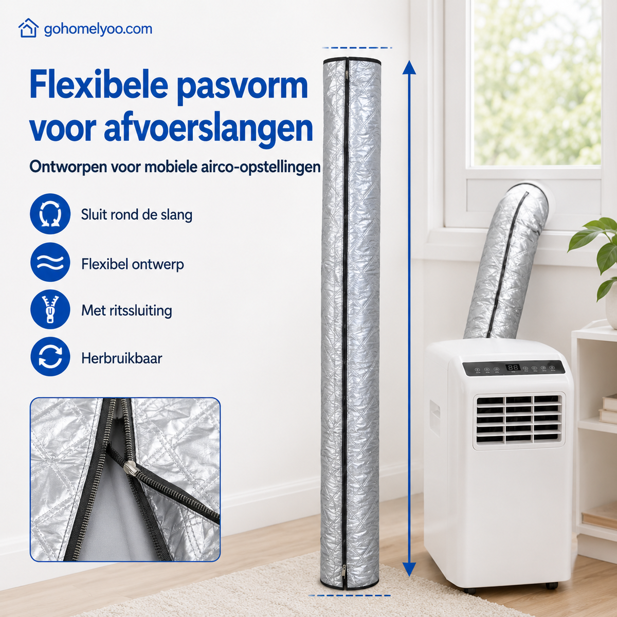 🔥Isolatiehoes voor aircoslangen: onmisbaar in huis tijdens de zomer