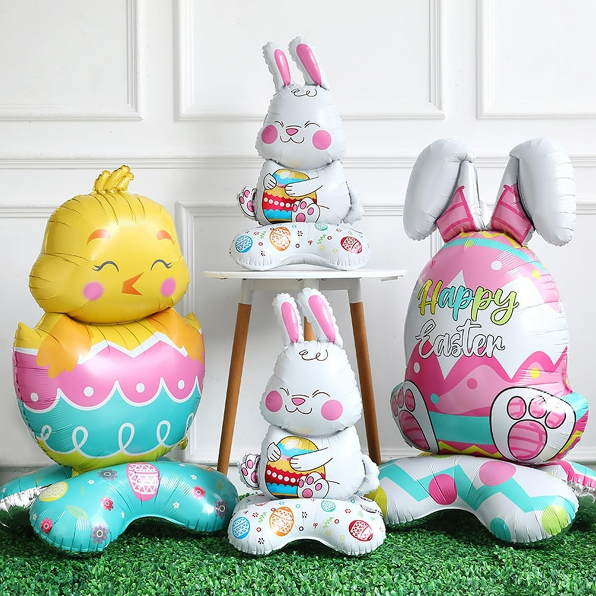 🎁PAASAANBIEDING: 50% KORTING!🐰🎉 Reusachtige 3D-ballon in de vorm van een konijn die vanzelf blijft staan. Feestelijke vreugde