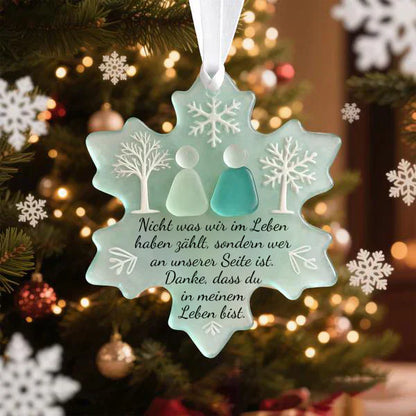 🌊Sneeuwvlokvormige zeeglas vriendschapsdecoratie ❄✨ Gevormd door de natuur & handgemaakt!