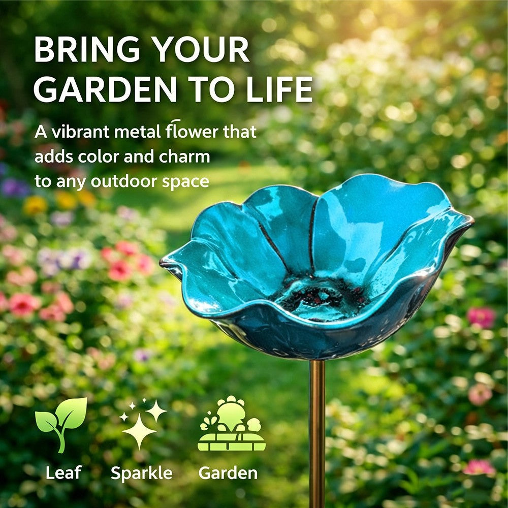 Handmade Metal Flower on a Stick