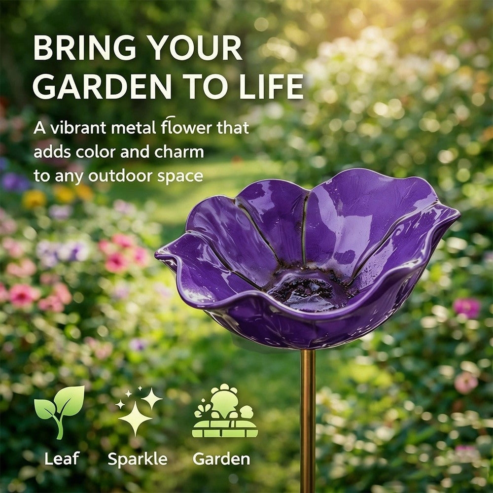 Handmade Metal Flower on a Stick