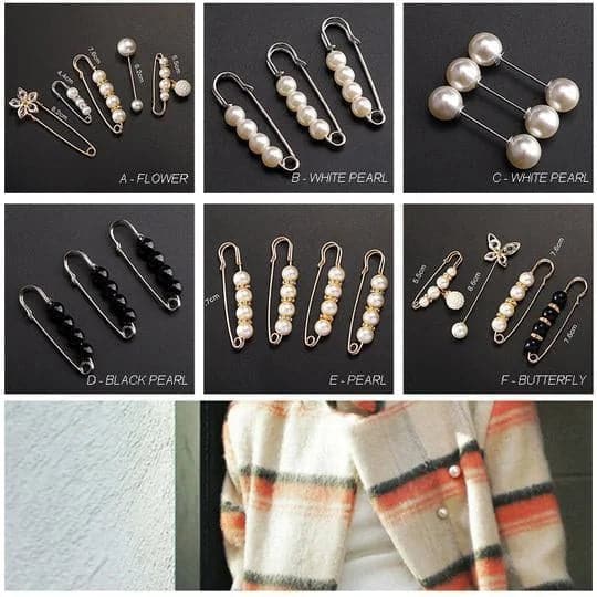 🧷Veiligheidsbroche met stras en parels