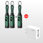 🔌📟 4-in-1 keychain oplaadkabel | Digitaal display, tot 65W+27W | Gevlochten nylon, zinkring | <0,5 m, 4 kleuren | 1/3/5 stuks | 50% KORTING!