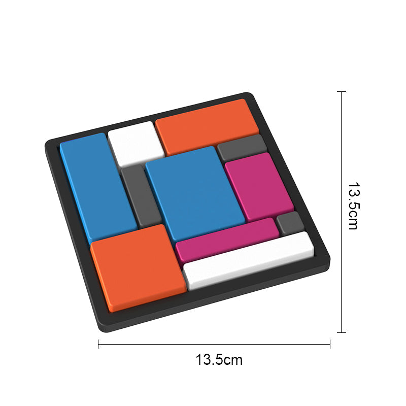 Creatief puzzelspel met geometrische blokken