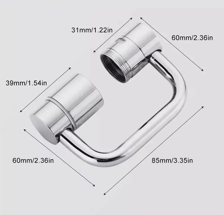 🎄Kerstdeal ALTIJD 50% KORTING!🚰 Universele Gootsteenkraan Verlengstuk (1080° Draaibaar): Dubbele Sproeistand + Anti-Spat – Makkelijk Te Installeren！