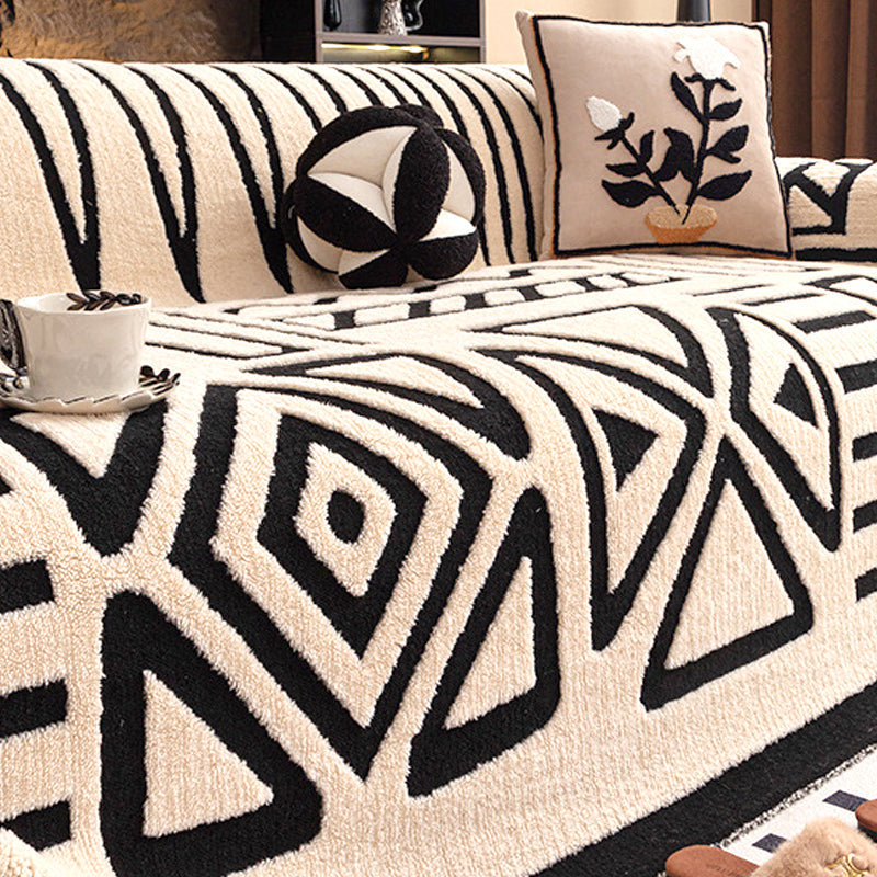 🎁Nieuw in 2026: 50% KORTING💥Zachte, pluche antislip-bankhoes – dikke gestreepte bankhoes, gezellige, winterbestendige meubelbeschermer voor de woonkamer, universele antislip-bankhoes