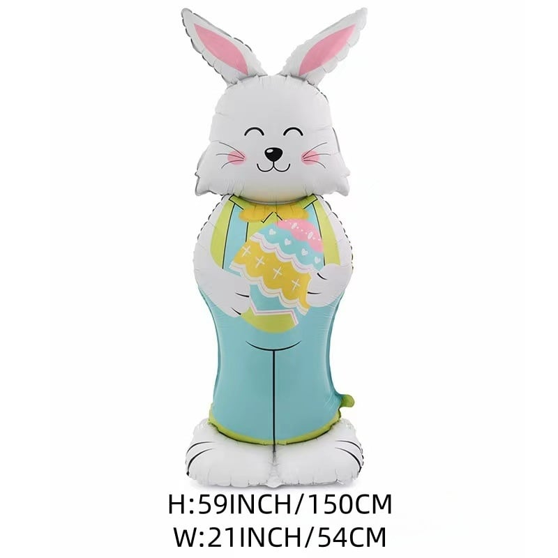 🎁PAASAANBIEDING: 50% KORTING!🐰🎉 Reusachtige 3D-ballon in de vorm van een konijn die vanzelf blijft staan. Feestelijke vreugde