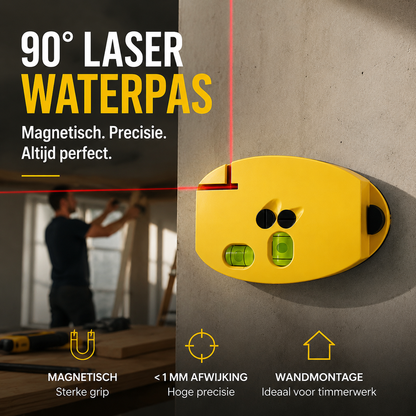 🛠️💡 50% KORTING! Stop met het scheef ophangen van je planken! Deze 90-graden laserwaterpas met infrarood projecteert een perfecte rechte hoek op elke muur, elke tegel, elk project