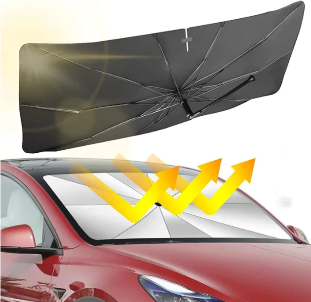 Autovoorruitzonnescherm - Opvouwbare autovoorruitzonwering met UV-bescherming (thermische bescherming)