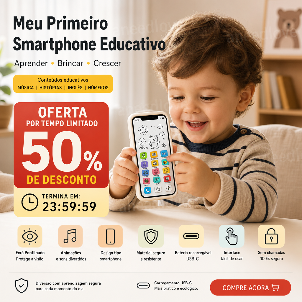 📱 50% KORTING – Educatieve Smartphone voor Kinderen | Leerzaam, oogvriendelijk & ideaal voor vroeg leren ✨👶