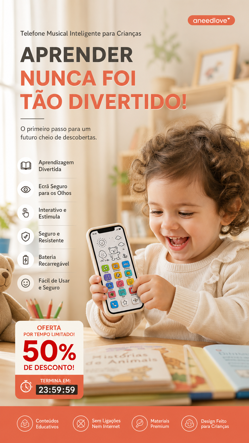 📱 50% KORTING – Educatieve Smartphone voor Kinderen | Leerzaam, oogvriendelijk & ideaal voor vroeg leren ✨👶