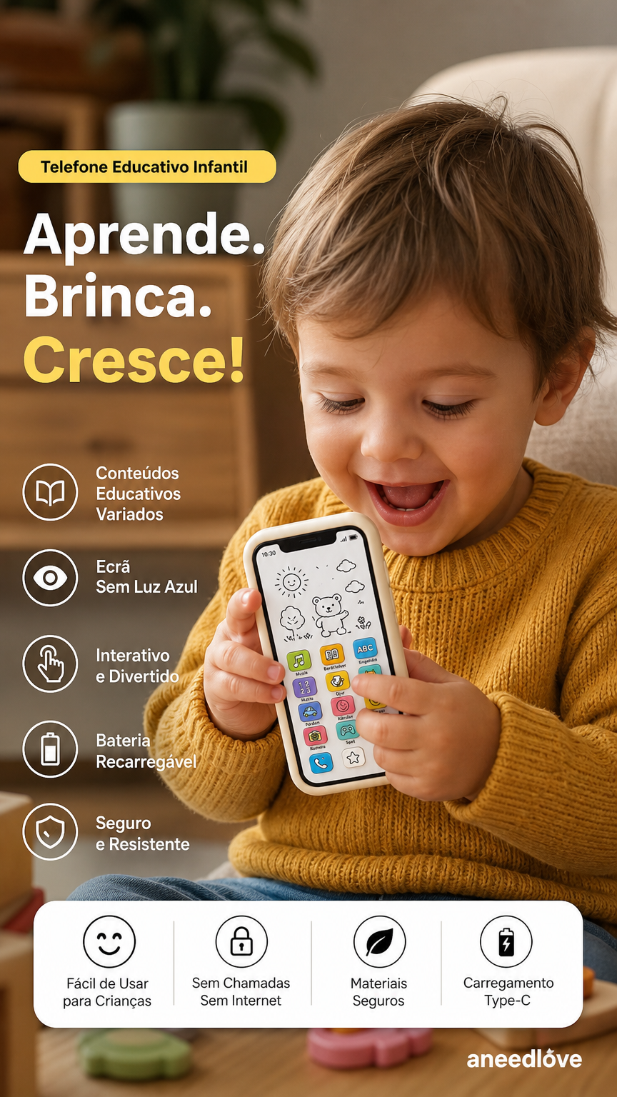 📱 50% KORTING – Educatieve Smartphone voor Kinderen | Leerzaam, oogvriendelijk & ideaal voor vroeg leren ✨👶