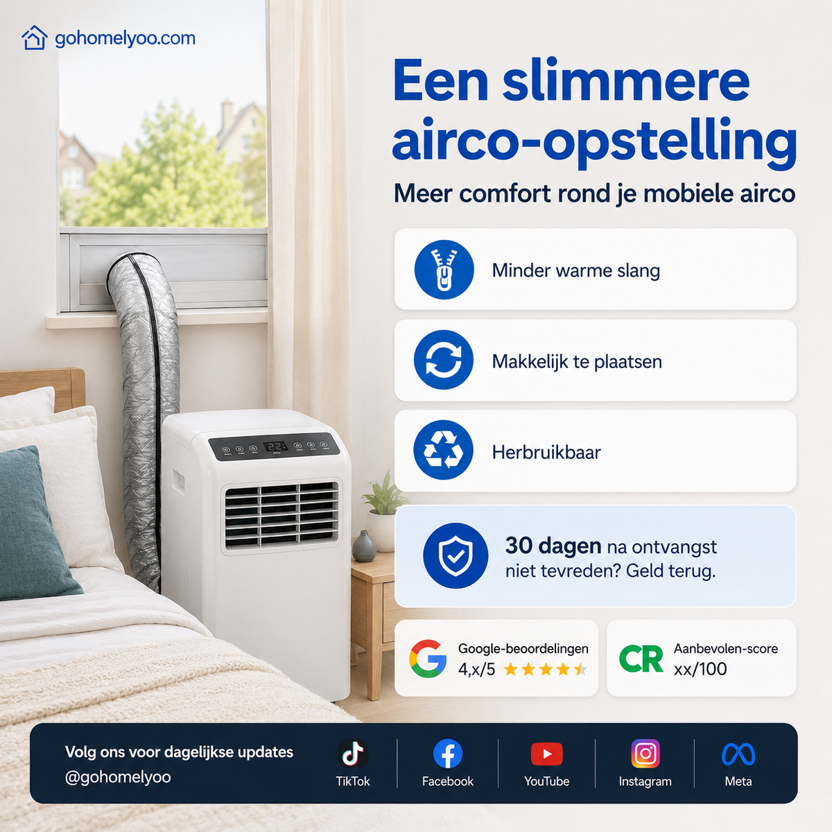 🔥Isolatiehoes voor aircoslangen: onmisbaar in huis tijdens de zomer