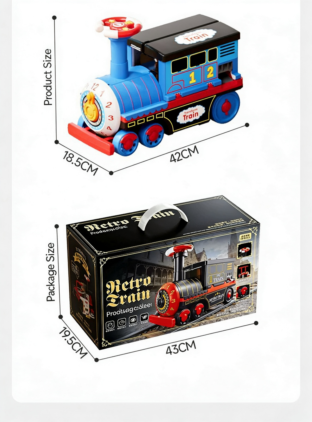 🚂 Speelgoedtrein voor kinderen – Grote, ombouwbare locomotief om op te rijden, duwen, trekken en op te zitten. Veilig speelgoed voor jonge kinderen dat motoriek en creativiteit stimuleert.