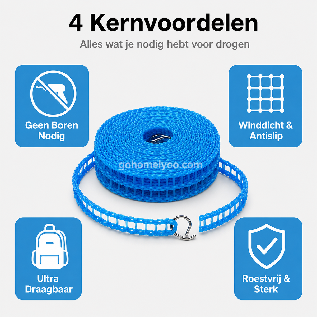 🏠✨Draagbare Waslijn – Geen Boren, Snel Opgehangen & Overal Te Gebruiken 👕