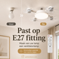 🌀 Nieuwe plafondventilatorlamp met E27-fitting – 2-in-1 stille LED-ventilator met afstandsbediening, energiezuinige combinatie van verkoeling & verlichting voor thuis, in de slaapkamer