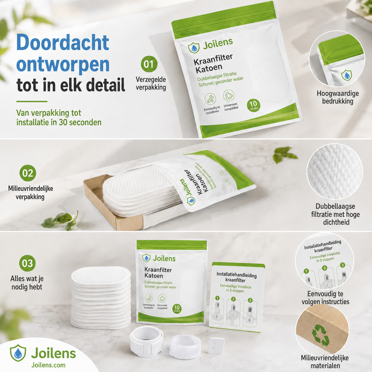 🥳2026 HOT SALE🥳💞50.000+ VERKOCHT! 🚰💧 50% KORTING! Anti‑spatsch keukenkraan katoenfilter – meerlaags PP‑katoen verwijdert roest, sediment en onzuiverheden. Bescherm uw kraanwater – schoner, veiliger en een betere smaak! 🛡️✨