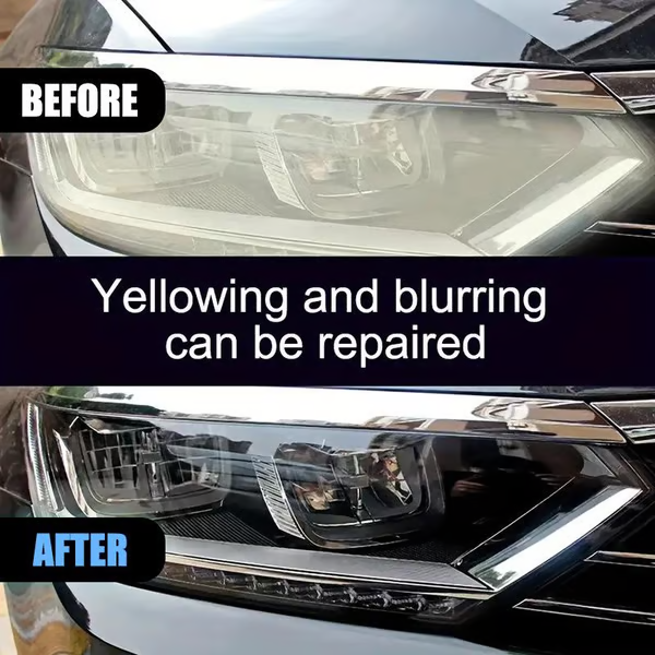 🛠️🌟Geen gereedschap nodig + UV-bescherming🔥🚘Automotive Headlamp Restoration Fluid Kit