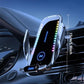 Draadloze autolader met ventilatieopening voor telefoonhouder, dashboardhouder met omgevingsverlichting, compatibel met iPhone- en Android-telefoons, autoaccessoires.