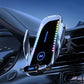 Draadloze autolader met ventilatieopening voor telefoonhouder, dashboardhouder met omgevingsverlichting, compatibel met iPhone- en Android-telefoons, autoaccessoires.
