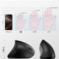 Ergonomische verticale optische muis, draadloos, oplaadbaar via USB