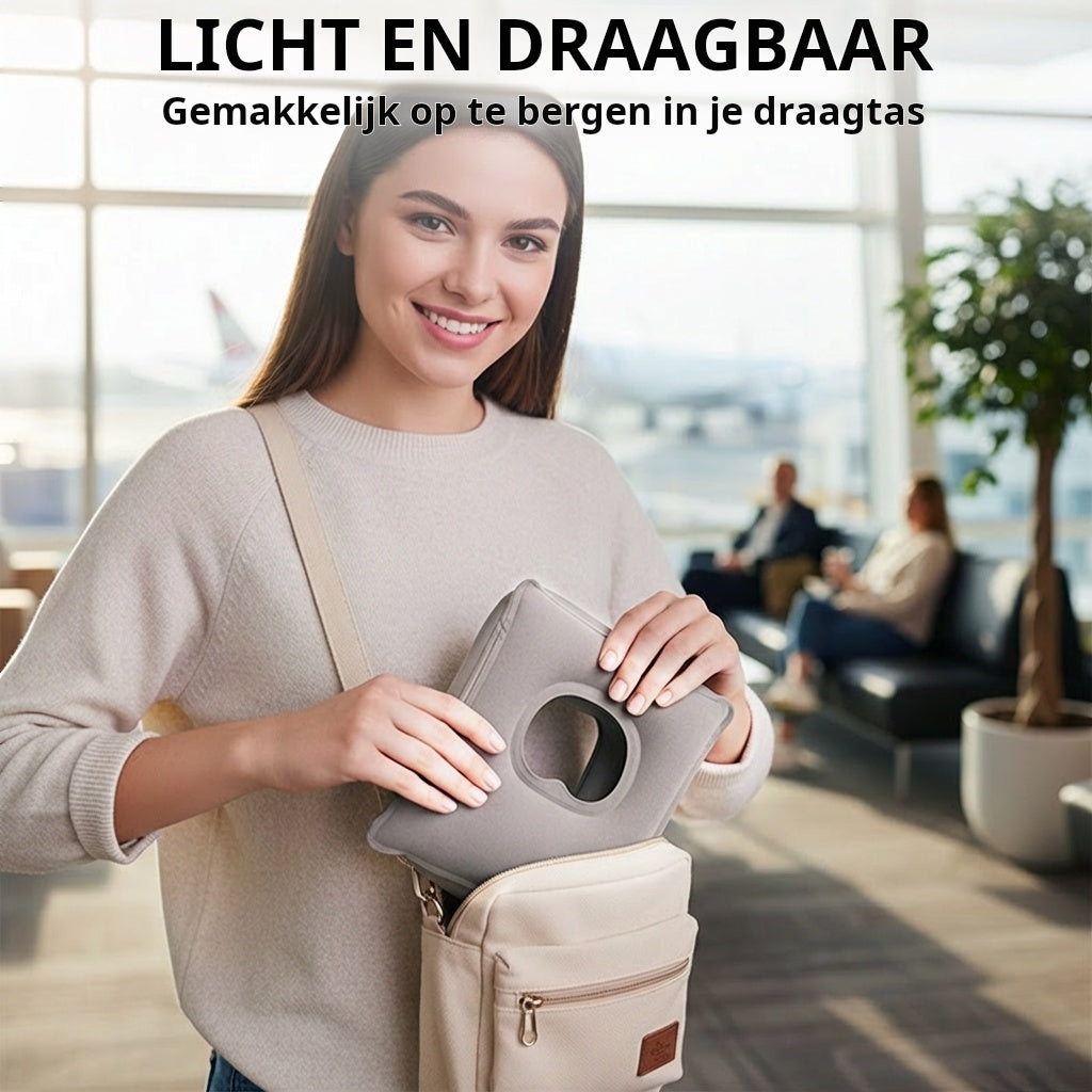 🔥50% KORTING🌬️✈️😴 Draagbaar, opblaasbaar, ergonomisch reiskussen: geniet altijd en overal van een comfortabele nachtrust 🧳💤✨