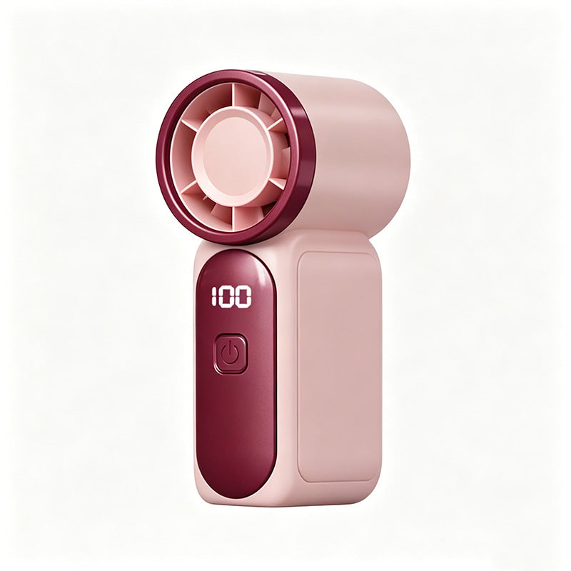 💨 Mini handventilator met LED-display | 🧊6 snelheden, 10,7 uur koelte | Weegt niets – gaat overal heen