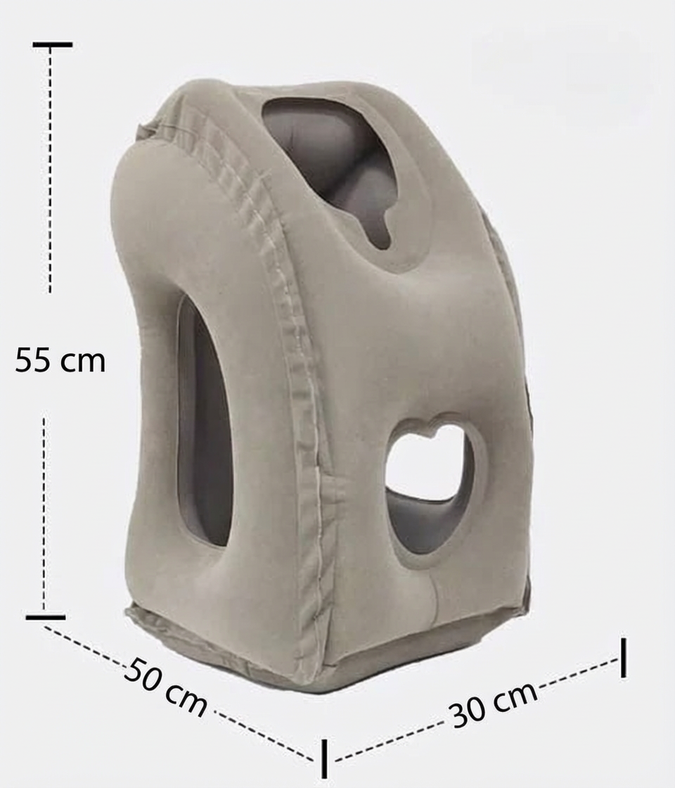 🔥50% KORTING🌬️✈️😴 Draagbaar, opblaasbaar, ergonomisch reiskussen: geniet altijd en overal van een comfortabele nachtrust 🧳💤✨