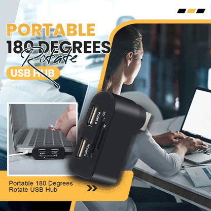 Draagbare USB-hub met 180 graden draaibaarheid