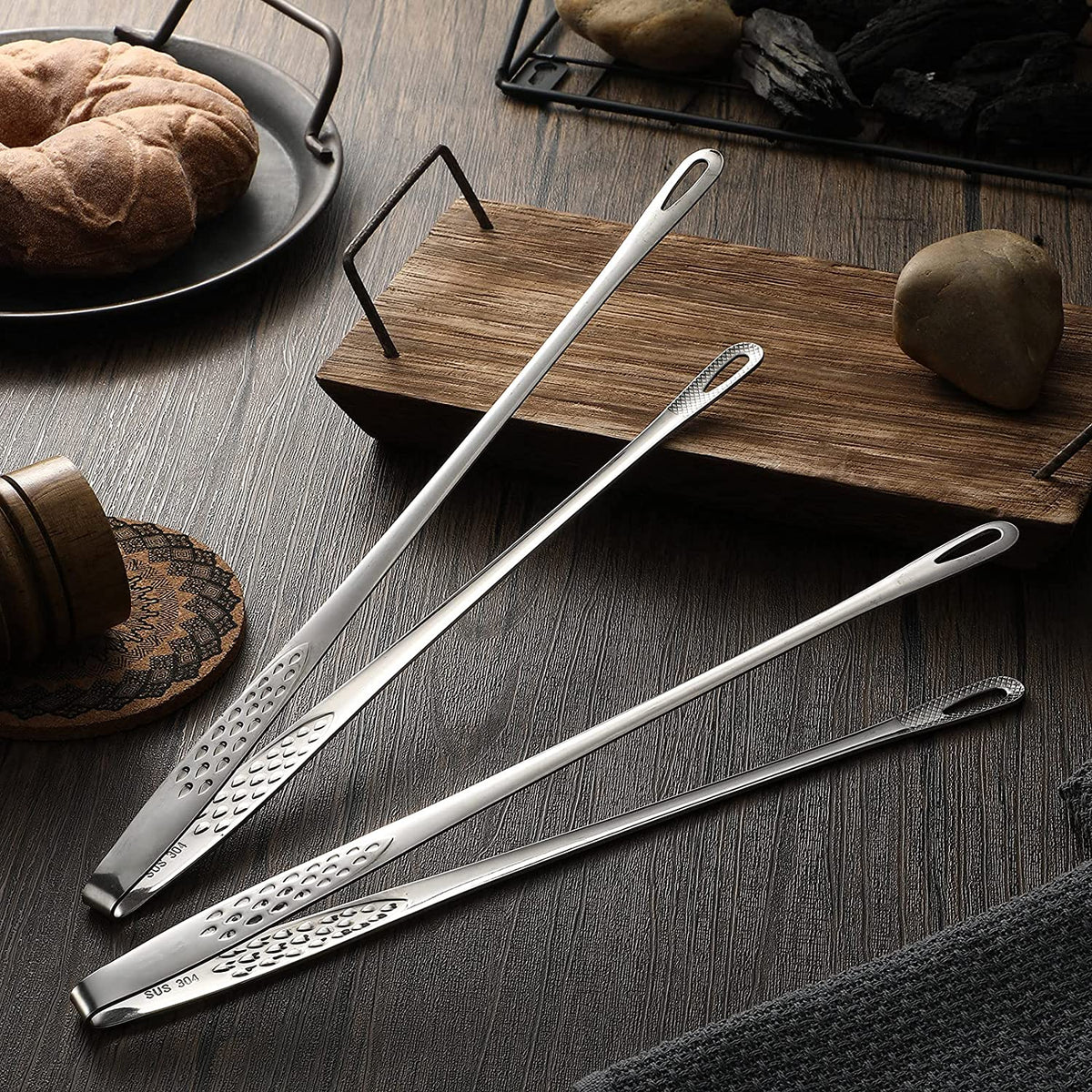 🎉 2026 Sale — Over 30,800 Sold!🍖Multipurpose Stainless Steel Barbecue Tongs ✨