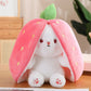🍓 Hot Sale 50% UIT🍓Paasdag Aardbeienkonijn getransformeerd in Klein Konijn🎀 Fruitpop Pluche Speelgoed🐰