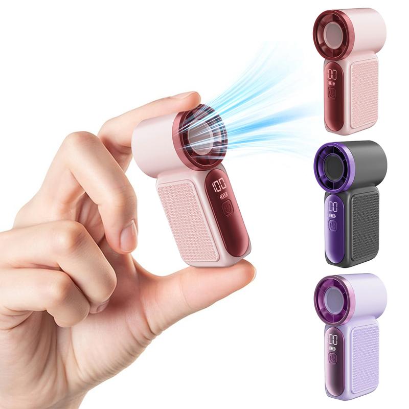 💨 Mini handventilator met LED-display | 🧊6 snelheden, 10,7 uur koelte | Weegt niets – gaat overal heen