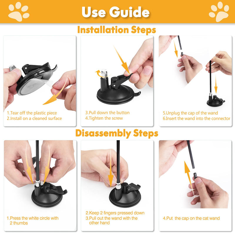 🐱💥 50% KORTING! Stop met het zien van een verveelde kat die je gordijnen sloopt! Deze zuignap-hengel met veren en belletjes houdt hem bezig – zelfspelen of samen, jij kiest.