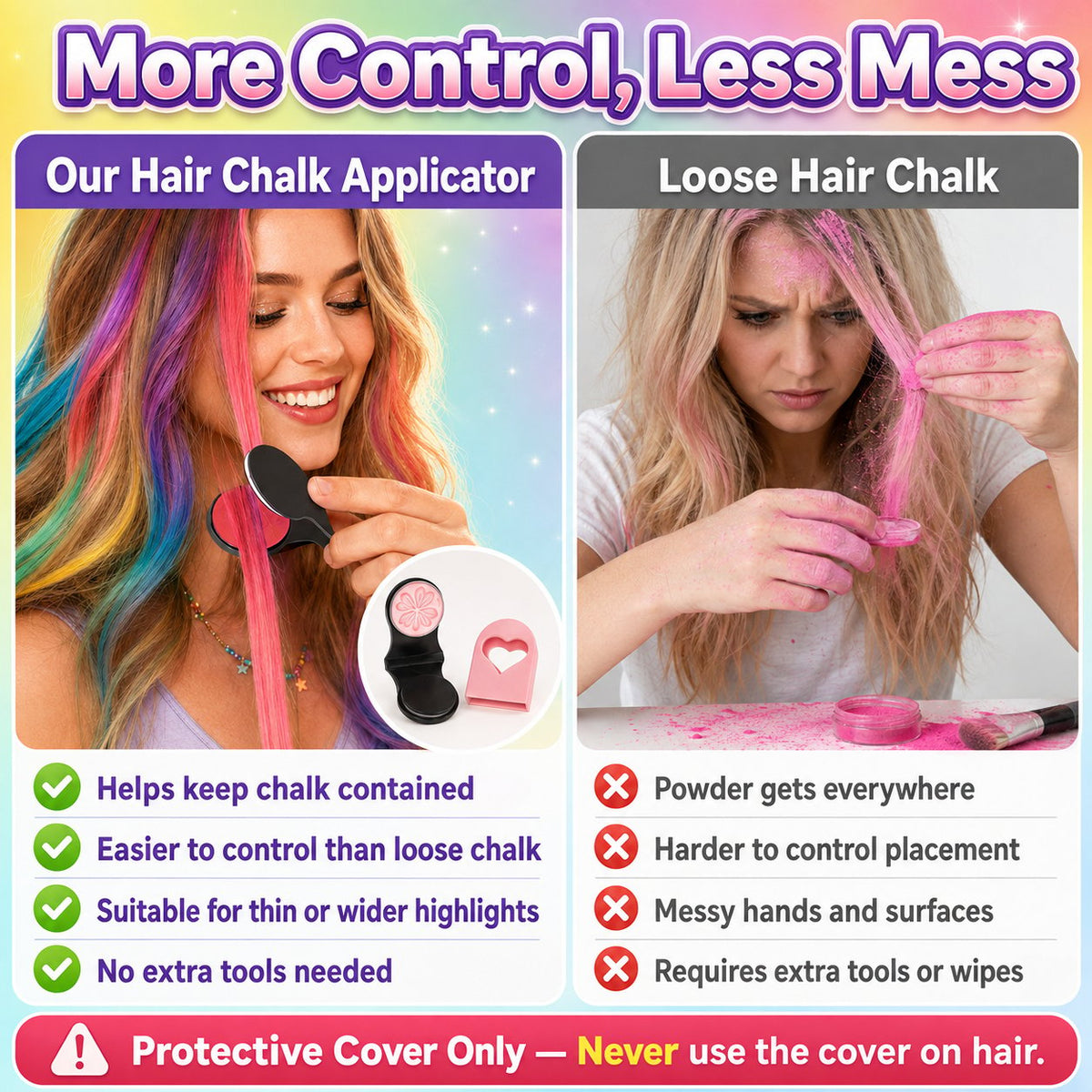 🔥 50% KORTING! 🌈 12-Kleuren Tijdelijke Haarkrijtset – Met Applicator | Snel Kleur in je Haar Zonder Permanente Verandering ✨ NL