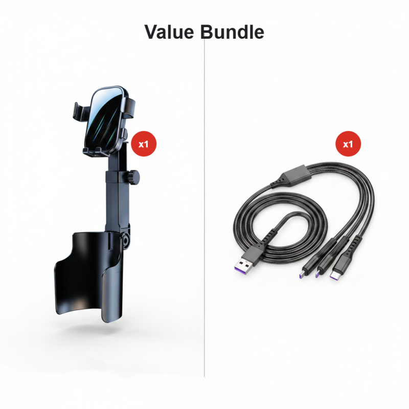 Auto bekerhouder telefoonhouder – 360° verstelbaar, sterke N52 magneet, bediening met één hand, past op alle telefoons, stabiele magnetische en klem-modellen voor veilig rijden