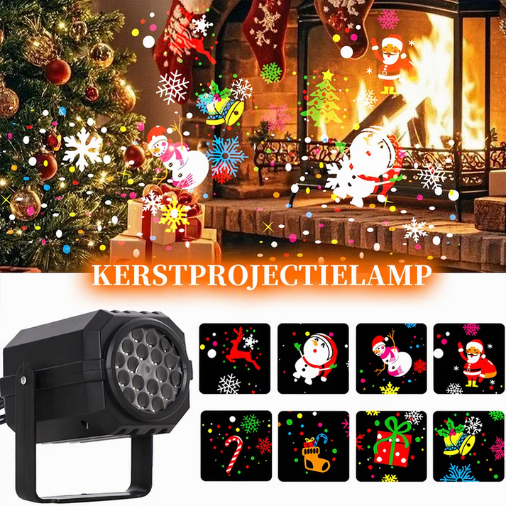 🎅50% KORTING! Roterende LED-Kerstpatroonprojectorlamp – 16 Feestelijke Patronen & Dynamisch Effect 🎄✨