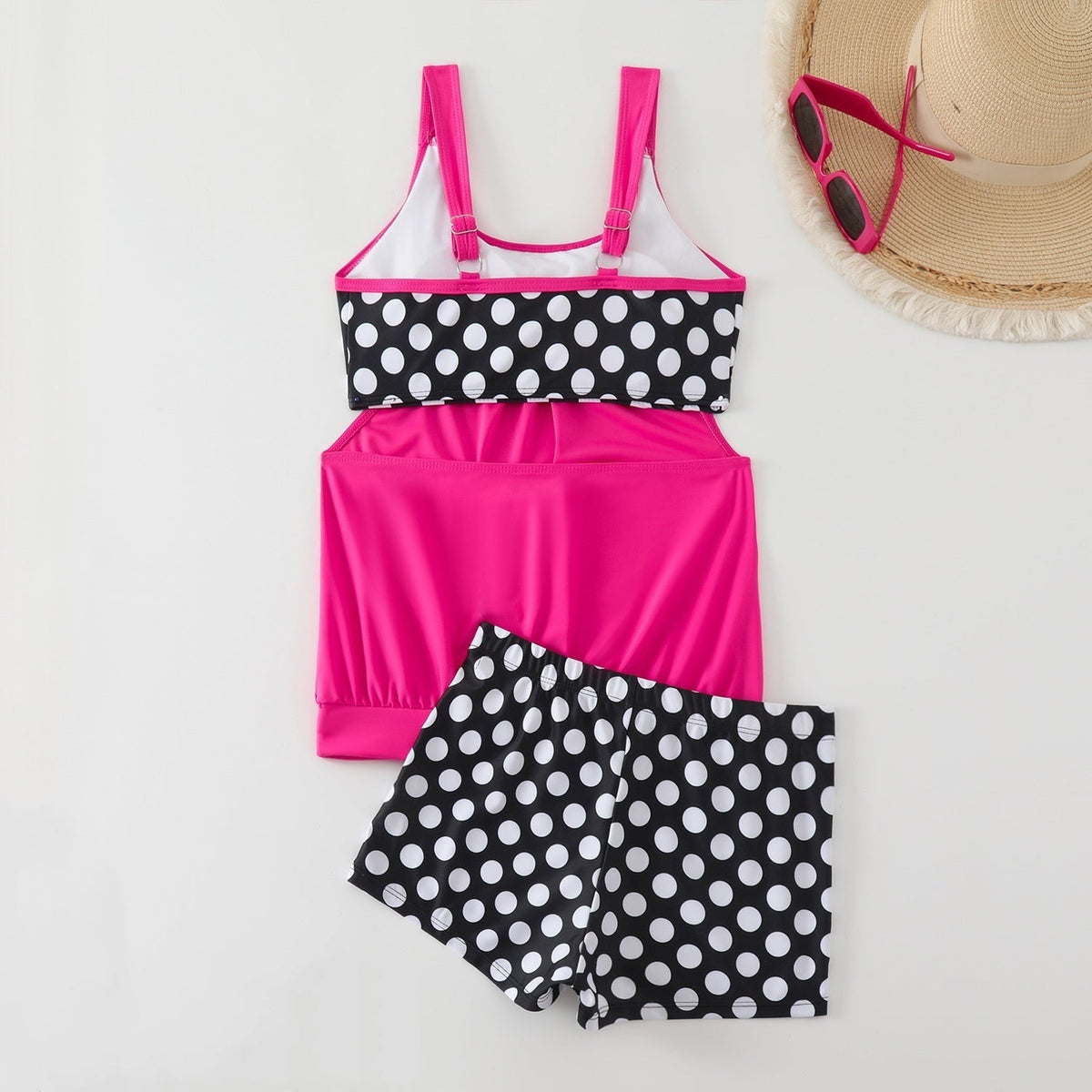 Dames Tweedelig Polkadot Zwempak