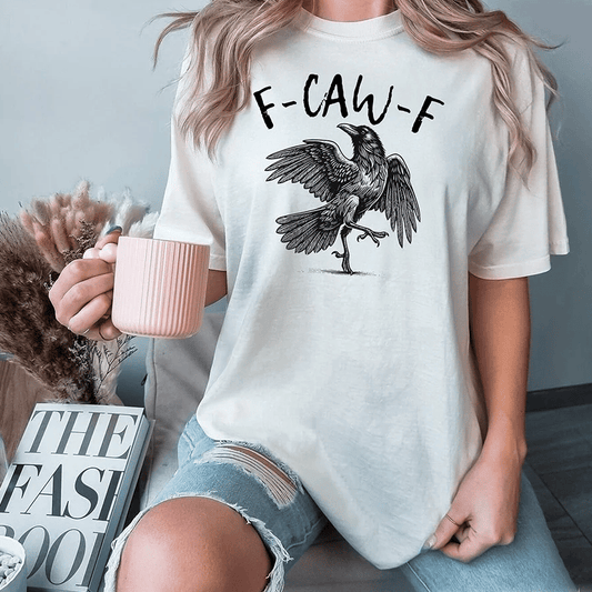 Grappig grafisch T-shirt met kraai