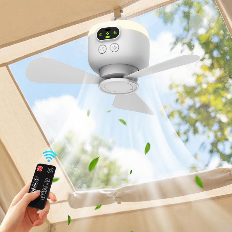 ⏳🔥TIJDELIJK 50% KORTING! 🌬️ Oplaadbare plafondventilator met LED-verlichting – Koel en helder, waar je ook bent ✨