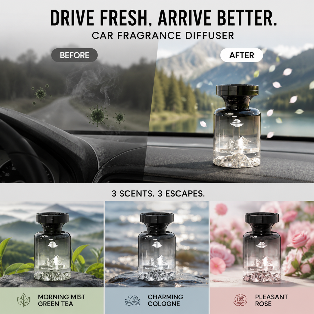 🔥 Laatste dag: 50% korting! 🔥 Langdurige autoluchtverfrisser (110 ml)
