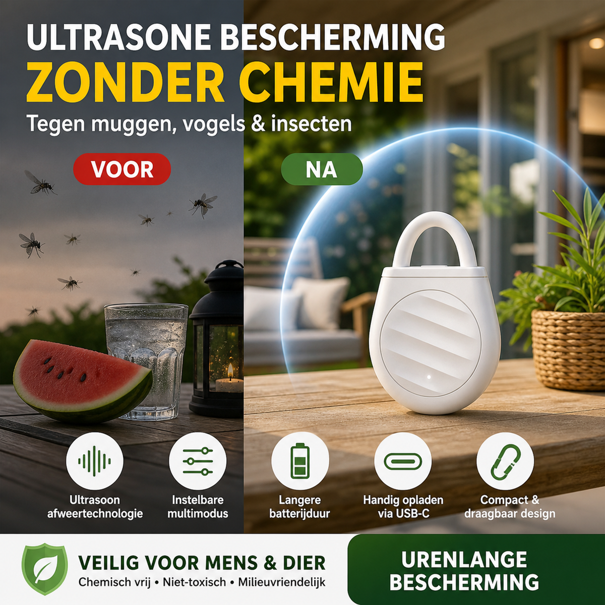 🐦💥 50% KORTING! Alsof je een onzichtbaar ultrasoon schild om je terras spant dat elke vogel, sprinkhaan en plaagdier in 1 seconde verjaagt! Geen gif, geen lawaai – alleen rust aan je sleutelbos.