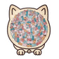 ⏳Tijdelijke aanbieding! 🧩Houten puzzel van 135 stukjes in gedempte tinten, met een kattenmotief.
