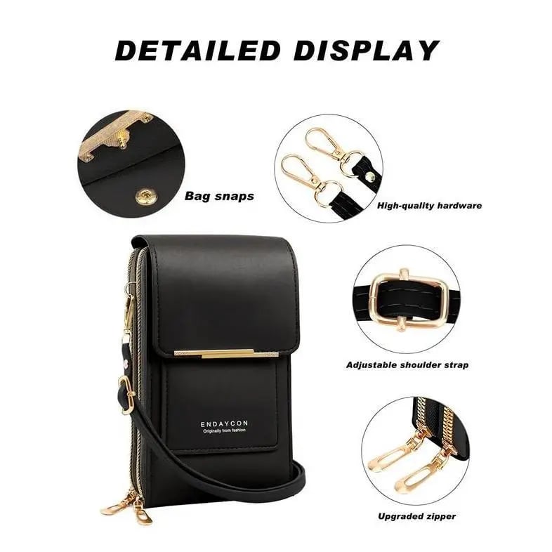 👜📱Stijlvol Crossbody Telefoontasje voor Dames met Touchscreen Venster