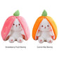 🍓 Hot Sale 50% UIT🍓Paasdag Aardbeienkonijn getransformeerd in Klein Konijn🎀 Fruitpop Pluche Speelgoed🐰
