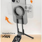 Magnetisch telefoonstatief voor iPhone, MA38 Draagbare telefoonhouder Mini-statief voor Magsafe met dubbelzijdige sterke magneet 1/4'' Arri-positioneringsgat Opvouwbare haak