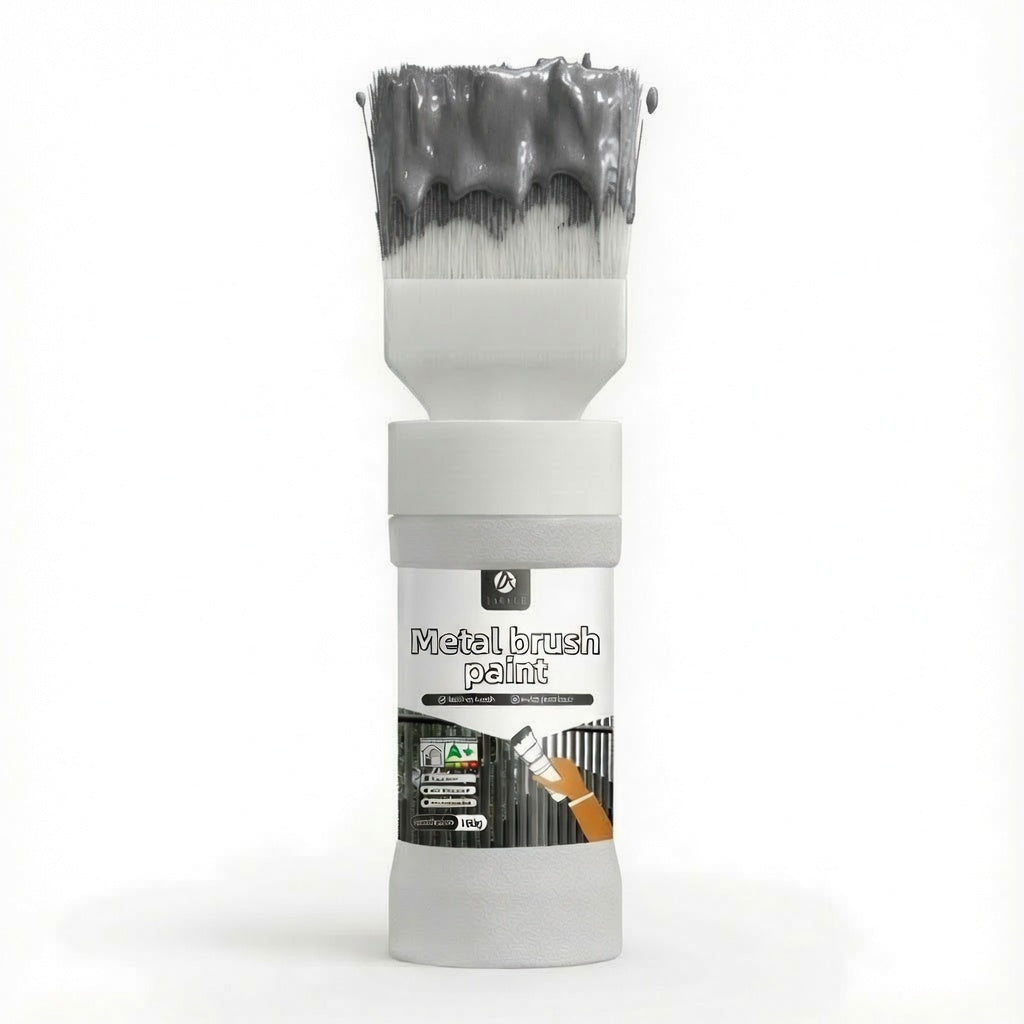 ✨Nieuw Binnen✨Watergedragen Metallic Zilverkleurige Verf met Ingebouwde Kwast（50% KORTING）