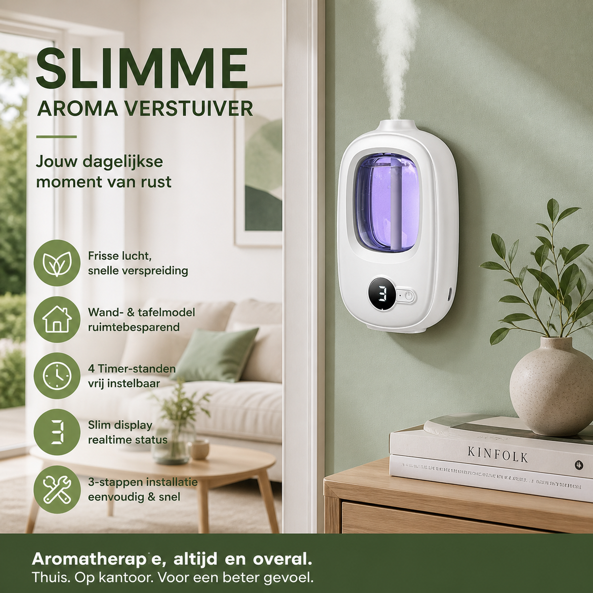 🌿 50% korting! Automatische aromadiffuser – verspreidt geur automatisch, voor een frisse & aangename ruimte. Eenvoudig & stijlvol! ✨🏠